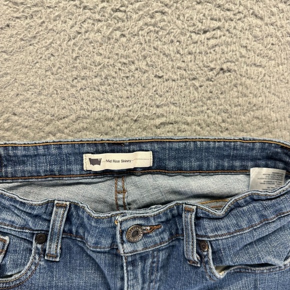Vintage Levi's Jeans Womens 8 Blue Cotton Denim Skinny Leg Mid-Rise Stretch USA - Picture 3 of 12